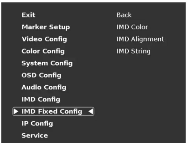 MARSHALL QVW-1708 - IMD Fixed Config Submenu - 1