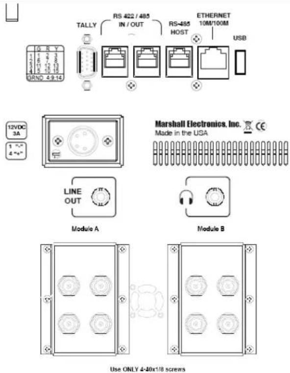MARSHALL QVW-1708 - Rear Inputs - 1