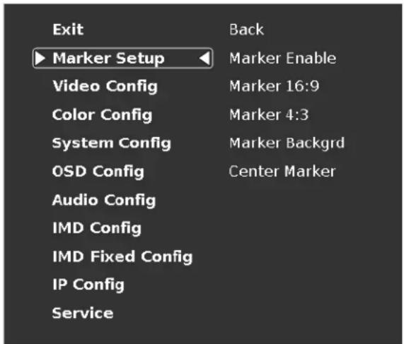 MARSHALL QVW-1708 - Marker Setup Submenu - 1