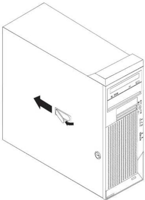 IBM IntelliStation A Pro - Removing the side cover - 1