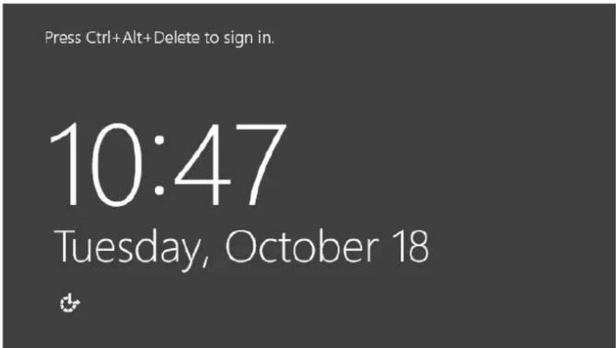 Press Ctrl+Alt+Delete to sign in. 10:47 Tuesday, October 18