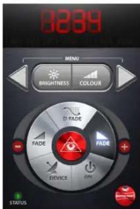8289 MENU BRIGHTNESS COLOUR D-FADE FADE DEVICE ON STATUS