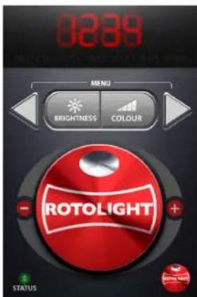 0239 MENU BRIGHTNESS COLOUR - ROTOLIGHT + STATUS