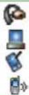 CASIO G'zOne TYPE-S PTT - Icon References When a Bluetooth® Wireless Connection is Searched (neither connected nor paired). - 1