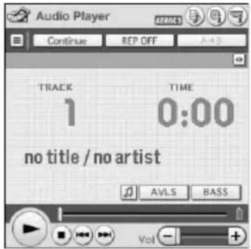 Audio Player Continue REP OFF A43 TRACK TIME 1 0:00 no title / no artist AVLS BASS