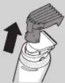 PHILIPS QC5572 - Cleaning the cutting element and comb attachments - 1