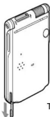 SONY Clié PEG-NR7 - Taking out the stylus - 1