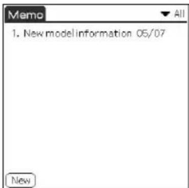 Memo 1. New model information 05/07 New