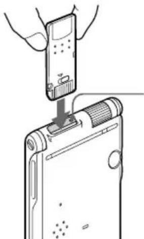 SONY Clié PEG-NR7 - Inserting and removing Memory Stick media - 1