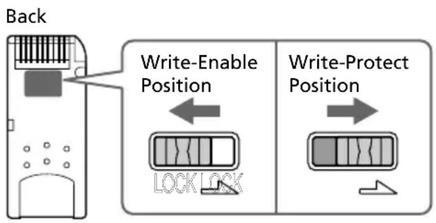 Back Write-Enable Position Write-Protect Position LOCK LOCK