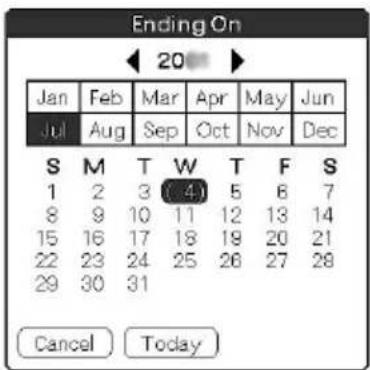Ending On 20 Jan Feb Mar Apr-May Jun Jul Aug Sep Oct Nov Dec S M T W T F S 1 2 3 (4) 5 6 7 8 9 10 11 12 13 14 15 16 17 18 19 20 21 22 23 24 25 26 27 28 29 30 31 Cancel Today