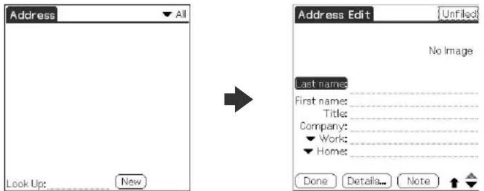 Address All Look Up: New Address Edit {Unfiled} No Image Last name: First name: Title: Company: Work: Home: Done Details... Note ↑