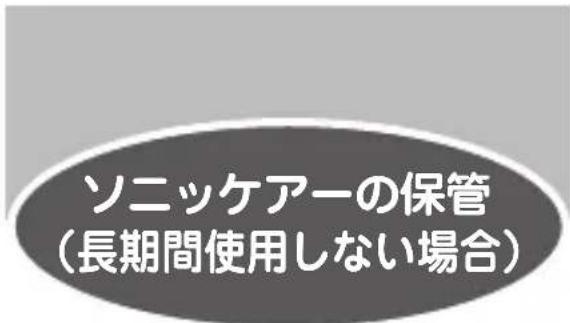 ソニッケーの保管 (長期間使用しない場合)