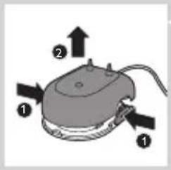 Diagram of a computer mouse with labeled parts and directional arrows indicating movement or orientation.