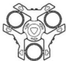 Pure mechanical component diagram without any text, numbers, or symbols