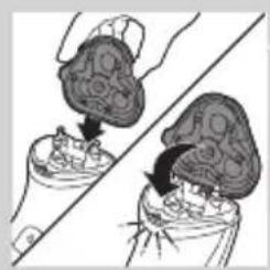Illustration of a hand holding a mushroom-shaped object above a container, with an arrow indicating process direction (no text or symbols)