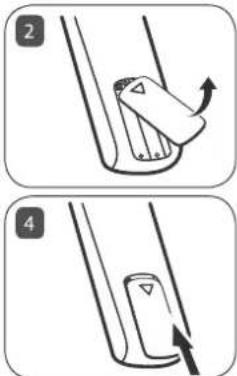 Diagram showing two steps of a mechanical or electrical component with labeled parts and directional arrows