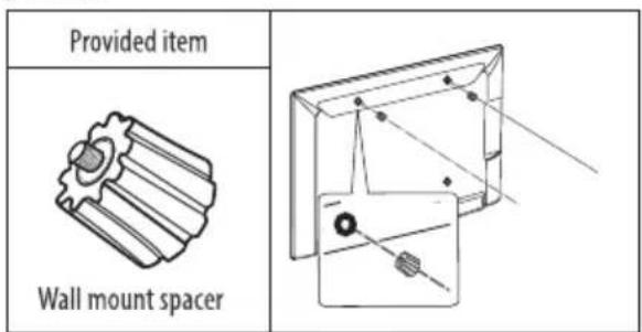 Provided item Wall mount spacer
