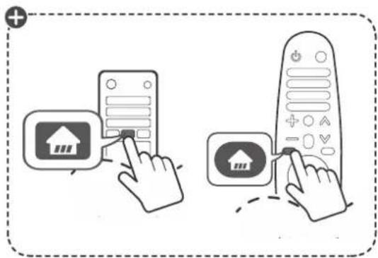 Illustration showing two hand gestures interacting with a mobile device and a remote control, both displaying icons with Chinese text.