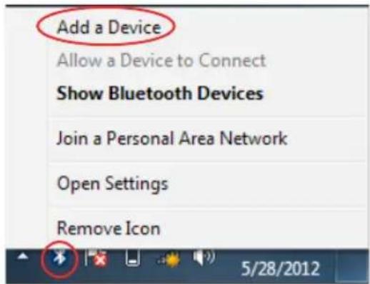 Add a Device Allow a Device to Connect Show Bluetooth Devices Join a Personal Area Network Open Settings Remove Icon 5/28/2012