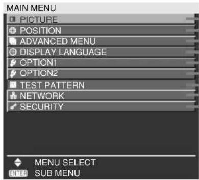 PANASONIC PT-DW5100UL - ■ Structure of menu screens - 1