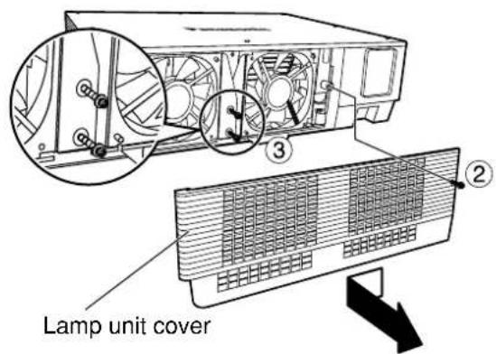 PANASONIC PT-DW5100UL - ■Lamp unit replacement steps - 1