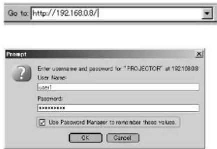 PANASONIC PT-DW5100UL - ■ Accessing from the Web browser - 1