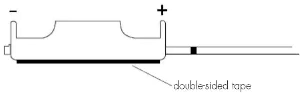 - + double-sided tape
