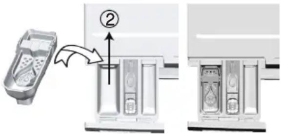 GRUNDIG GWE17420W - Using liquid detergents If the product contains a liquid detergent cup: - 1