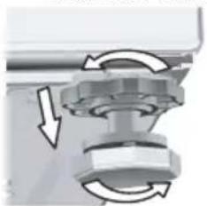GRUNDIG GWE17420W - Adjusting the feet - 3