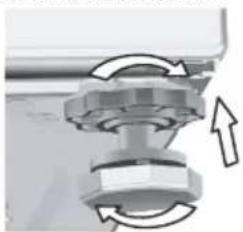 GRUNDIG GWE18420W - Adjusting the feet - 4