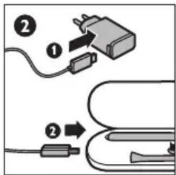 Diagram showing two connected components with numbered labels, likely illustrating a cable or connector assembly.