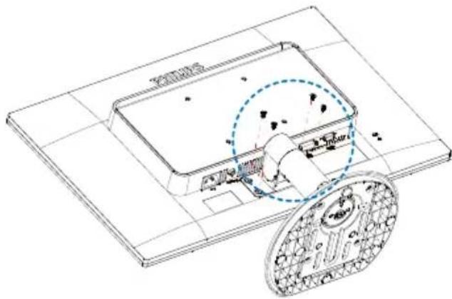 PHILIPS 19S4LSW5 - Remove the Base Assembly for VESA Mounting - 3