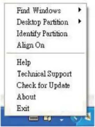 Find Windows Desktop Partition Identify Partition Align On Help Technical Support Check for Update About Exit
