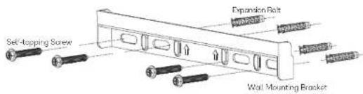 Self-tapping Screw Expansion Relt Hybrid Wall Mounting Bracket
