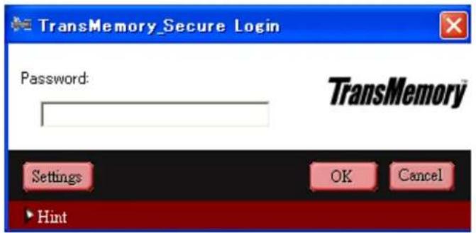 TOSHIBA TransMemory U2K - ■ 2.2 Logging into the Privacy Zone using the Security Software - 1