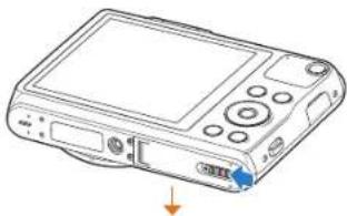 SAMSUNG WB52F - Inserting the battery and memory card - 1