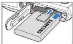SAMSUNG WB52F - Inserting the battery and memory card - 2