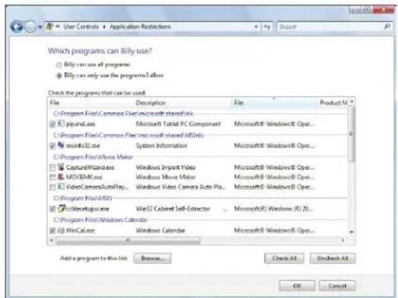 ACER NV5818H - Restricting specific programs - 1
