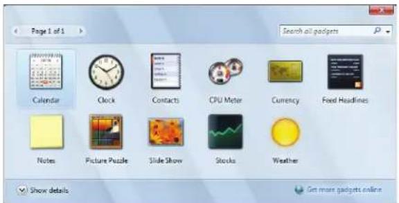ACER NV5818H - Changing gadgets - 1
