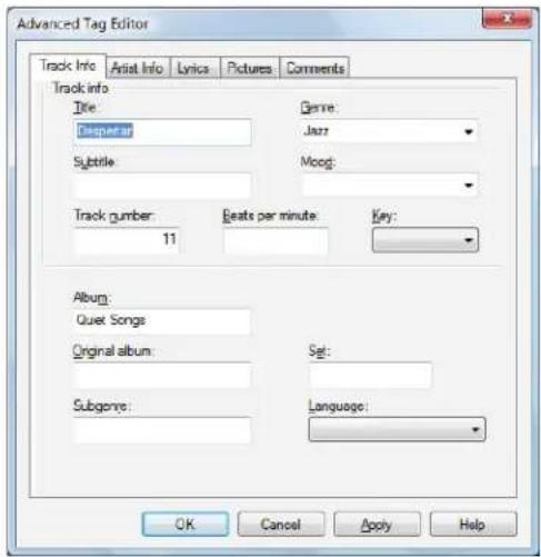 ACER NV5818H - Editing track information - 1