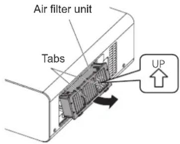 Air filter unit Tabs UP