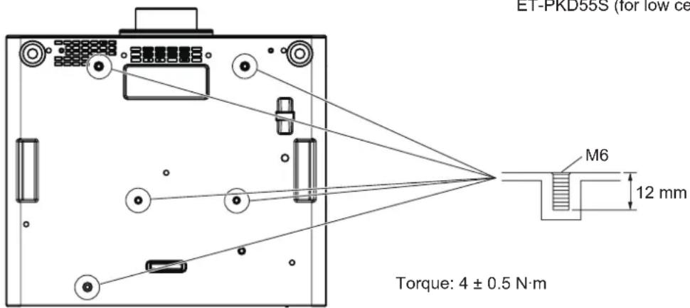 ET-PKD55S (for low ce M6 12 mm Torque: 4 ± 0.5 N·m