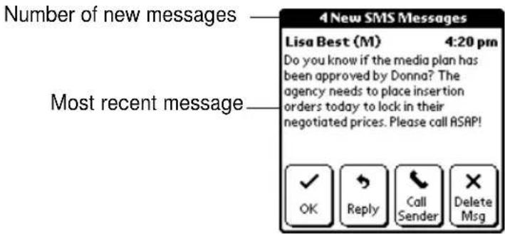 Number of new messages Lisa Best (M) 4:20 pm Do you know if the media plan has been approved by Donna? The agency needs to place insertion orders today to lock in their negotiated prices. Please call ASAP! Most recent message OK Reply Call Sender Delete Msg