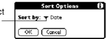 Sort Options Sort by: ▼ Date OK Cancel