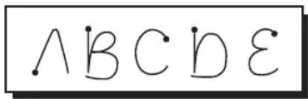 A B C D E