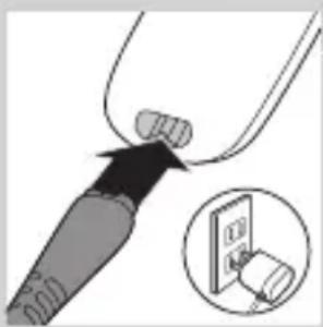 PHILIPS Series 3000 HC3412 - Charging with the adapter - 2