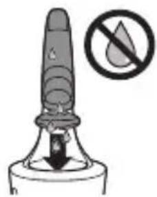 Warning symbol for a droplet on a bottle, indicating no chemical hazard or toxicity.