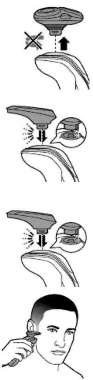 PHILIPS Series 5000 S5397 - Removing or attaching the click-on attachments - 1