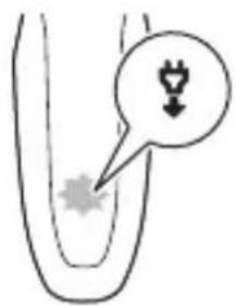Diagram showing a U-shaped tube with a star-shaped indentation and a speech bubble containing a lightning bolt symbol.